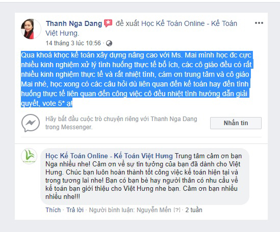 Học Viên: Đặng Thị Thanh Nga (1983) - Hà Nội 3 nx mai