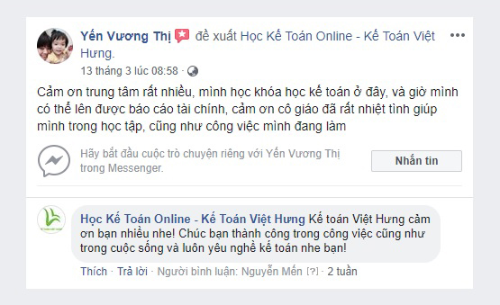 Học Viên: Vương Thị Yến (1989) - Bắc Ninh 3 nx yến