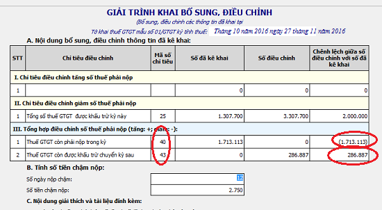 Các bước kê khai bổ sung điều chỉnh thuế GTGT 16 kê khai bổ sung điều chỉnh thuế GTGT