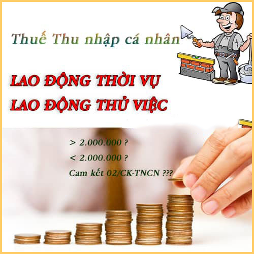 cách tính thuế TNCN đối với hợp đồng thời vụ