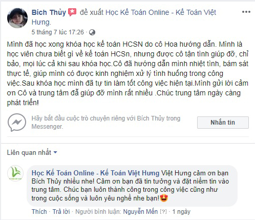 Học Viên: Học Viên Lê Thị Bích Thủy (1986) - TP.Ninh Bình 3 T