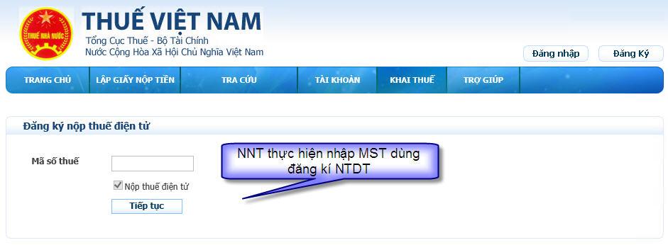 đăng ký nộp thuế điện tử với cơ quan thuế