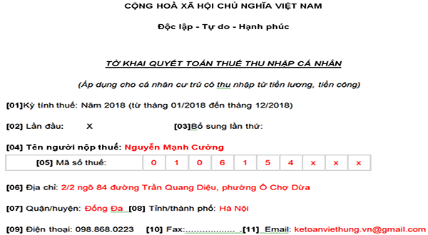 hoàn thuế thu nhập cá nhân