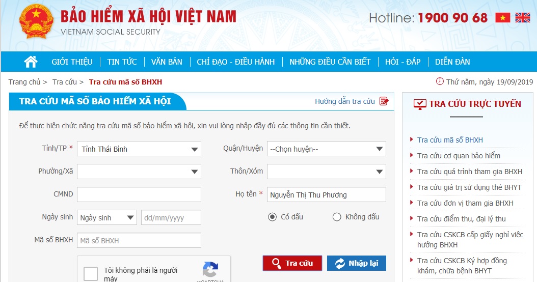 Chỉ dẫn cách thức tra cứu số sổ bảo hiểm xã hội online 21 tra cứu số sổ bảo hiểm xã hội online