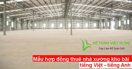 Tải mẫu hợp đồng thuê nhà xưởng kho bãi | Kế toán Việt Hưng 1 mẫu hợp đồng thuê nhà xưởng kho bãi
