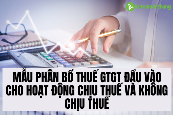 Mau phan bo thue GTGT dau vao dung chung cho hoat dong chiu thue va khong chiu thue 1