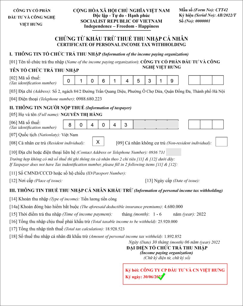 File word | Mẫu chứng từ khấu trừ thuế TNCN mới nhất 1 Mẫu chứng từ khấu trừ thuế TNCN mới nhất 2022