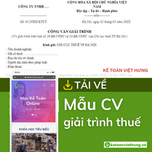 công văn giải trình thuế