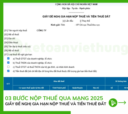 03 Bước Lập Giấy Đề Nghị Gia Hạn Nộp Thuế Và Tiền Thuê Đất Nộp Qua Mạng 7 03 Bước Lập Giấy Đề Nghị Gia Hạn Nộp Thuế Và Tiền Thuê Đất Nộp Qua Mạng