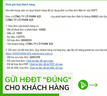 gửi hóa đơn điện tử