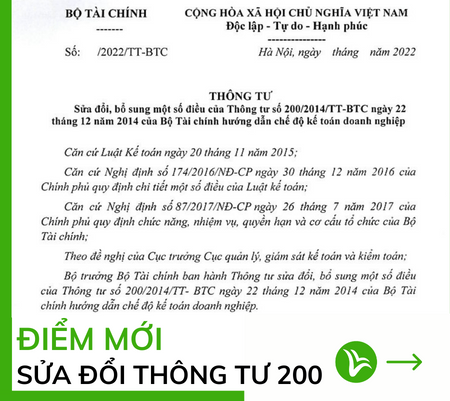 Điểm mới trong dự thảo sửa đổi Thông tư 200 3 Điểm mới trong dự thảo sửa đổi Thông tư 200