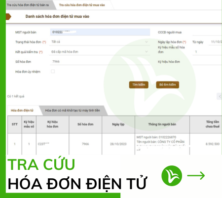 tra cứu hóa đơn điện tử