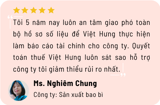 Dịch vụ báo cáo tài chính 10 khach hang danh gia ve dich vu lam bctc cua ke toan viet hung 2