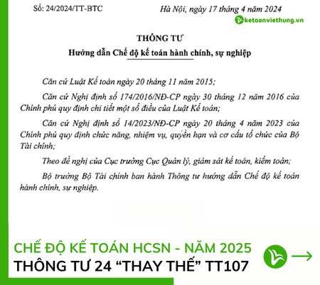 Thông tư 24/2024 về chế độ kế toán hành chính sự nghiệp mới 7 Thông tư 24/2024 về chế độ kế toán hành chính sự nghiệp mới