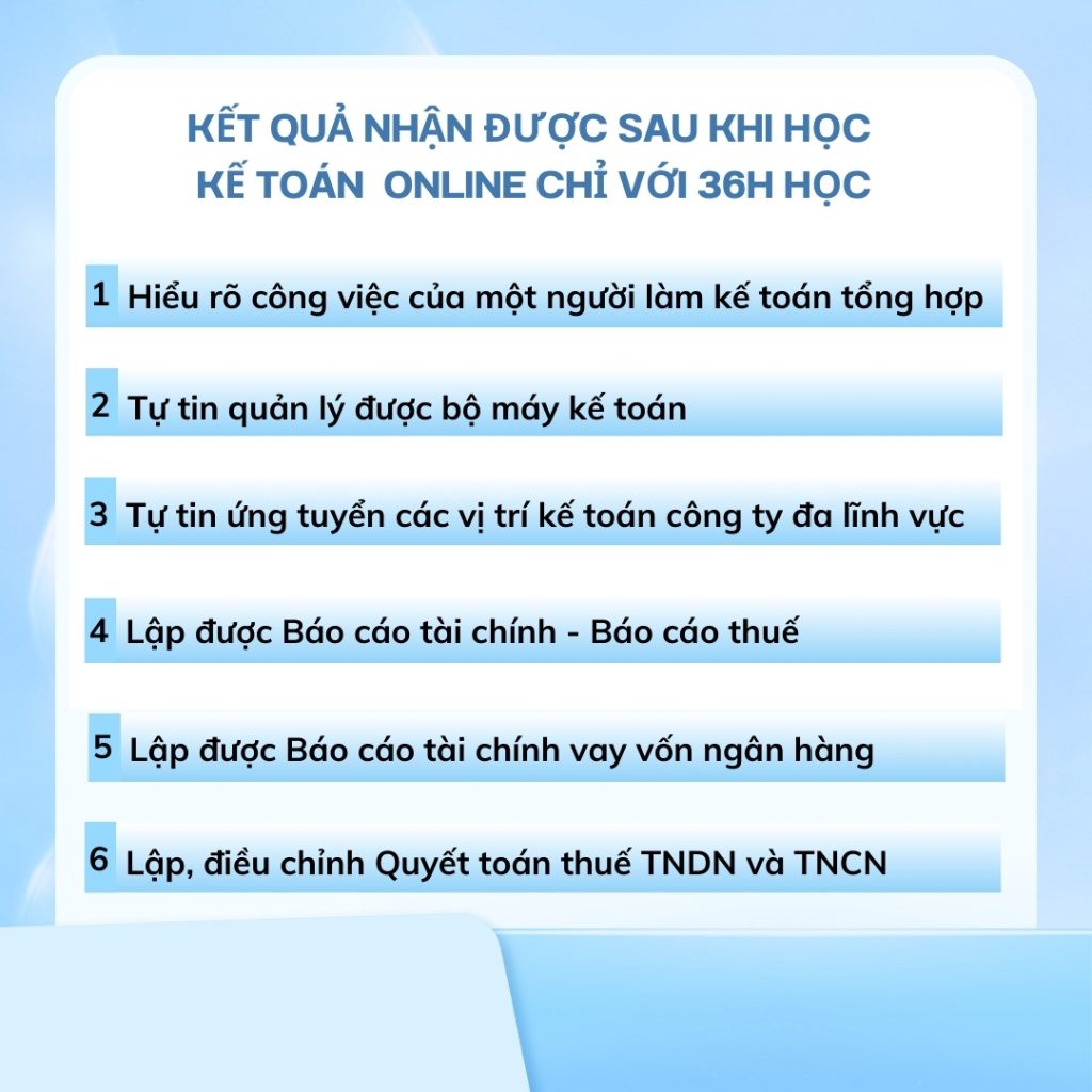 Học kế toán tổng hợp thực tế chỉ với 36 giờ học 15 ket qua hoc ke toan tai viet hung anh doc