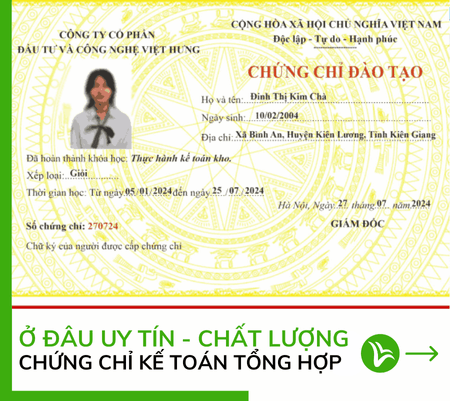 chứng chỉ kế toán tổng hợp