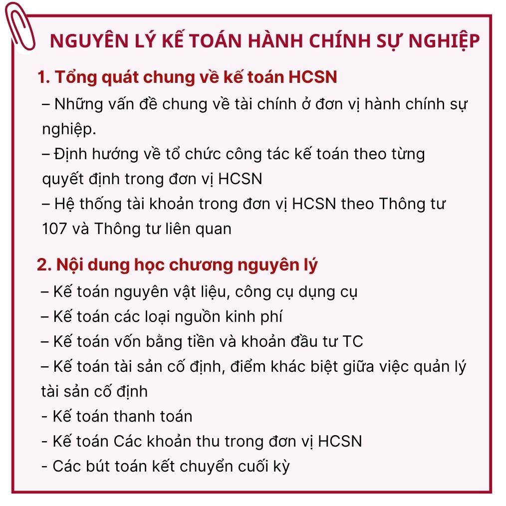 Khóa học thực hành kế toán hành chính sự nghiệp 11 noi dung hoc anh doc 1
