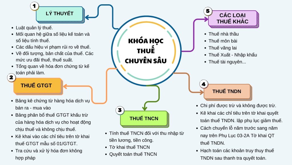 Khóa học kế toán thuế chuyên sâu 9 noi dung hoc anh ngang