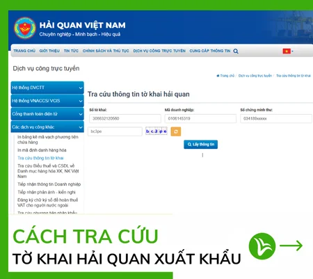 tra cứu tờ khai hải quan