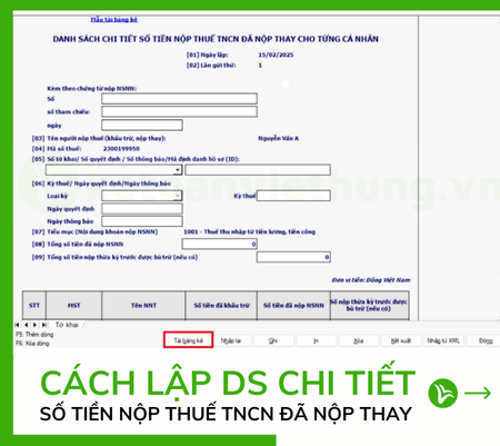 Hướng Dẫn Lập Danh Sách Số Tiền Thuế TNCN & Tra Cứu Giấy Nộp Tiền Thuế TNCN Đã Nộp Thay 8 Hướng Dẫn Lập Danh Sách Số Tiền Thuế TNCN & Tra Cứu Giấy Nộp Tiền Thuế TNCN Đã Nộp Thay
