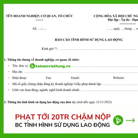 Báo Cáo Tình Hình Sử Dụng Lao Động - Phạt Tới 20TR Khi Chậm Nộp 3 Báo Cáo Tình Hình Sử Dụng Lao Động – Phạt Tới 20TR Khi Chậm Nộp