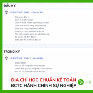 báo cáo tài chính đơn vị hành chính sự nghiệp