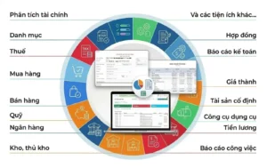 Các phân hệ thuế, mua hàng, bán hàng, ngân hàng, kho và báo cáo trên VIDAT