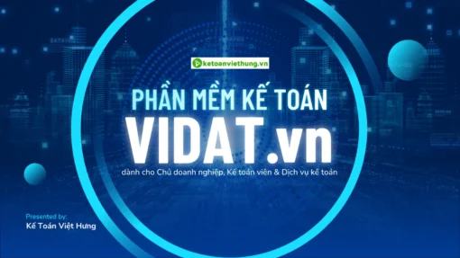 Giao diện phần mềm kế toán VIDAT dành cho doanh nghiệp và kế toán dịch vụ