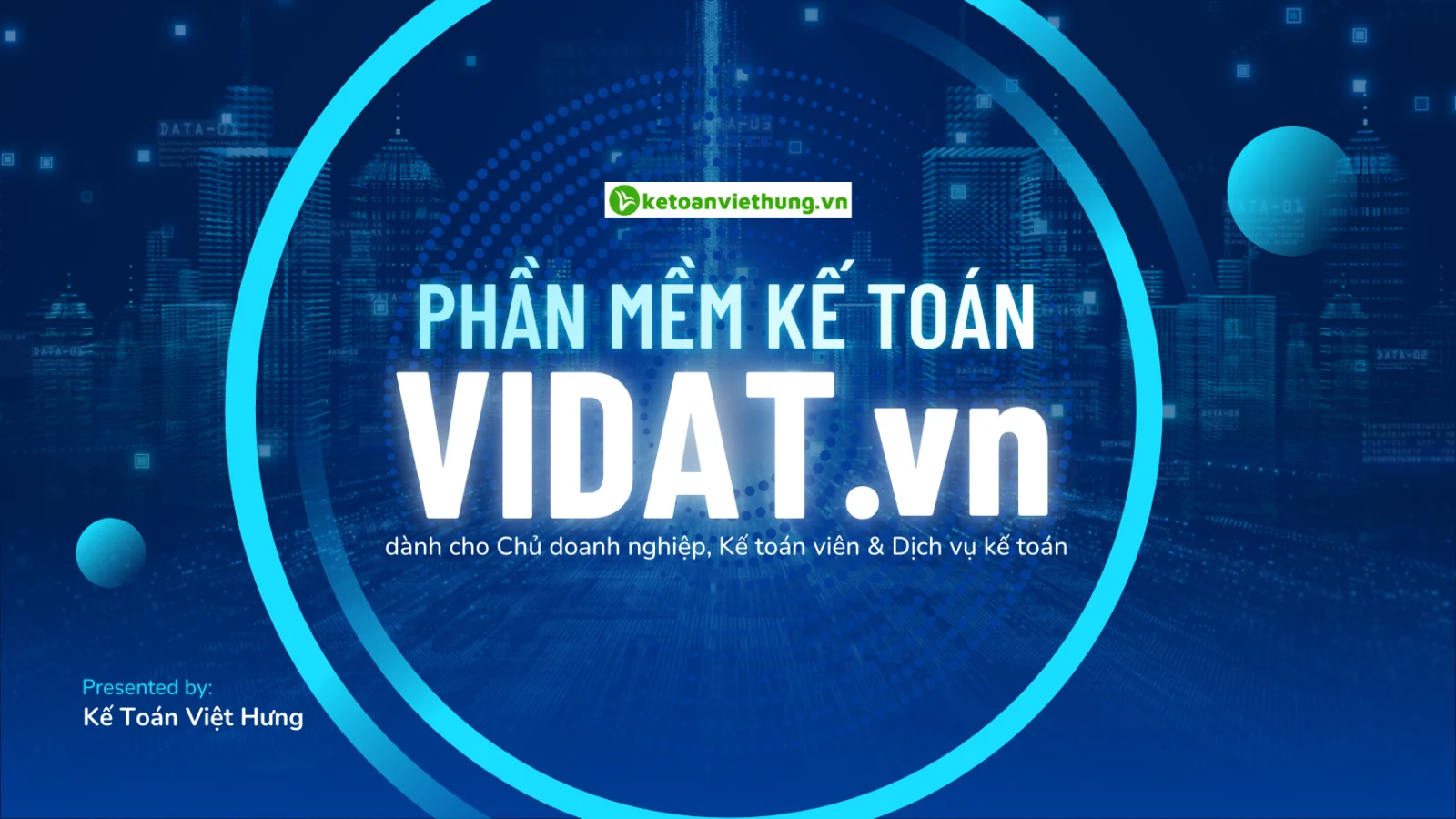 Giao diện nhận diện phần mềm kế toán VIDAT dành cho doanh nghiệp và kế toán dịch vụ