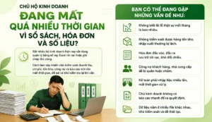 Chủ hộ kinh doanh vất vả với sổ sách, hóa đơn và số liệu khi chuyển sang tự kê khai thuế